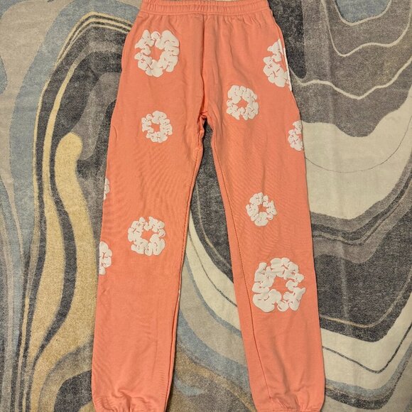 Denim Tears The Cotton Wreath Pink Sweatpants Men’s Size Large - Picture 1 of 3